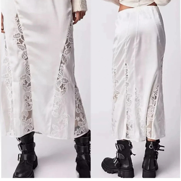 Free People White Lace Midi Skirt - Picture 8 of 8